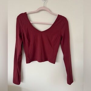 lululemon athletica Red Crop Top